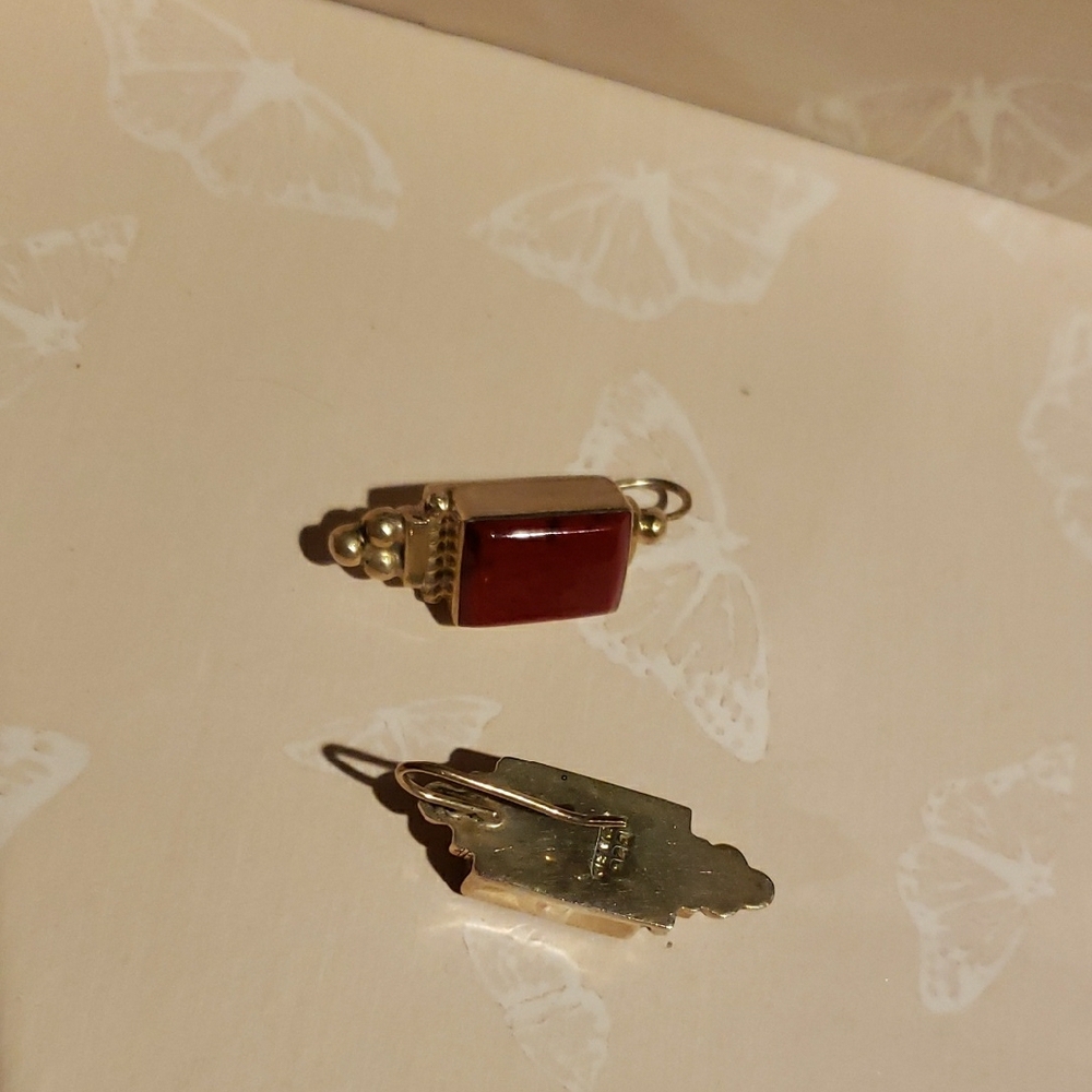 Art Deco Dangle Earrings 925 Sterling Silver - Picture 3 of 3